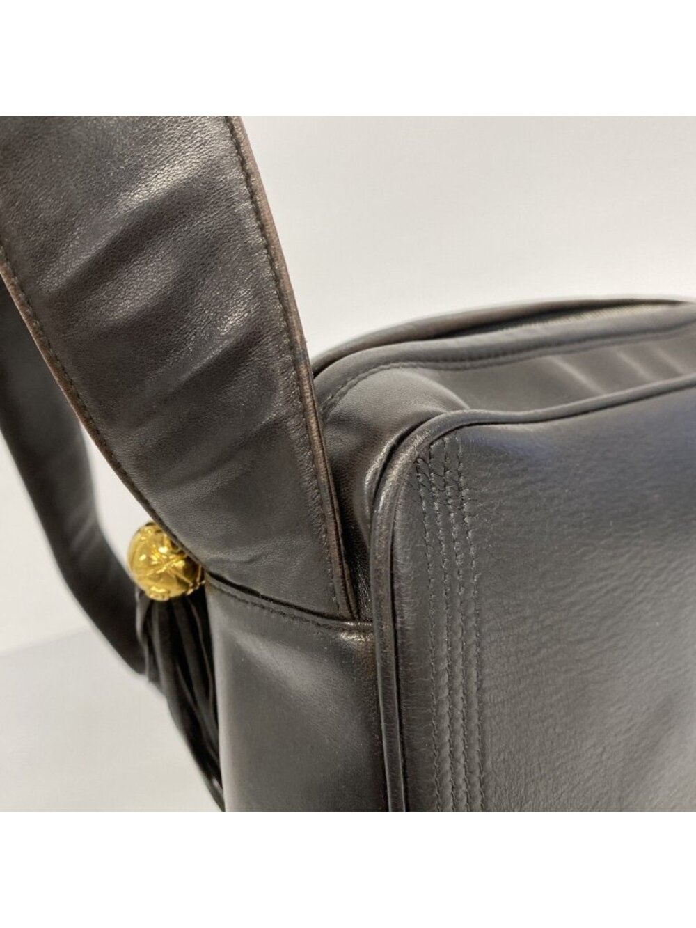 Chanel Shoulder Bag Lambskin Black Gold - Picture 8 of 10